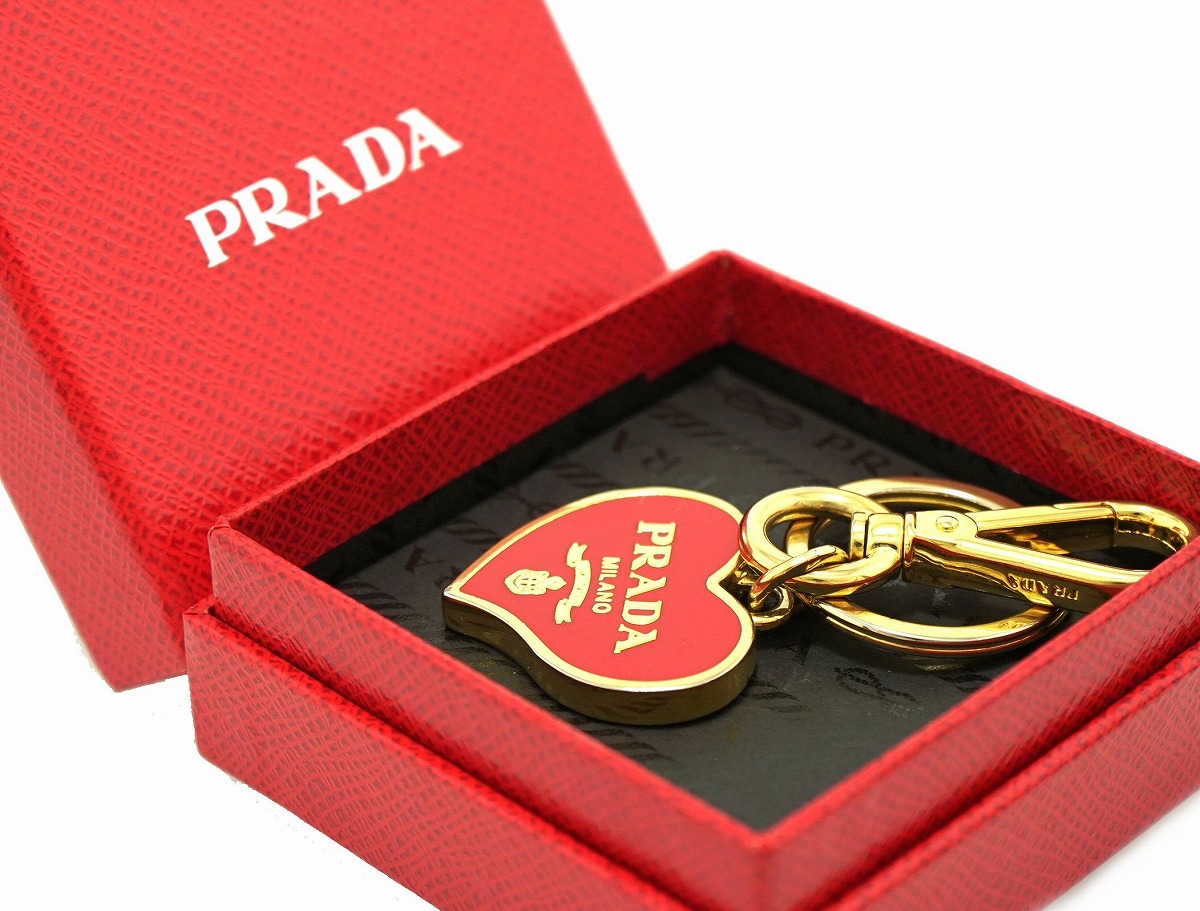 楽天市場】PRADA プラダ ハートモチーフ キーホルダー キーリング キー
