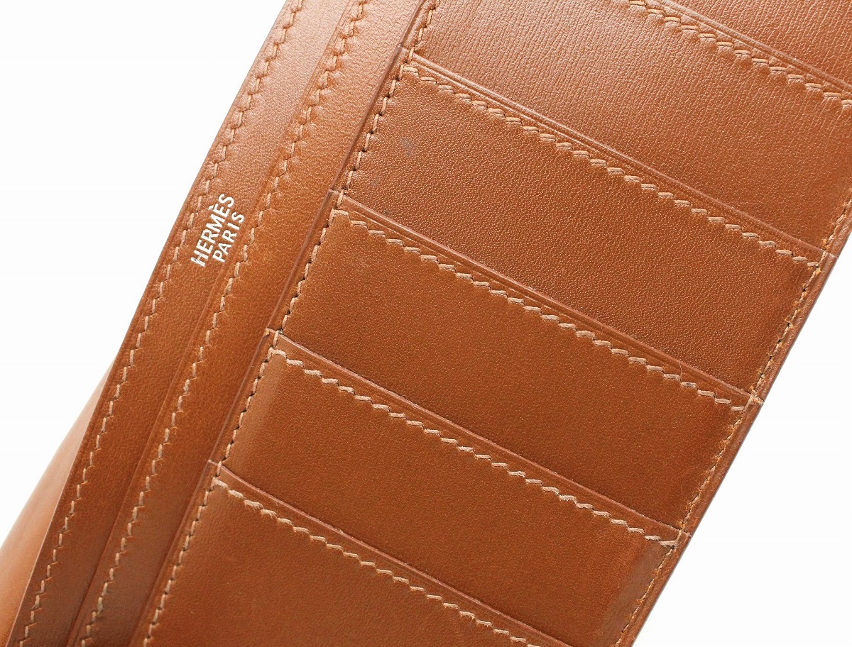 楽天市場】【財布】HERMES エルメス ベアン 2つ折 長財布 BOXカーフ