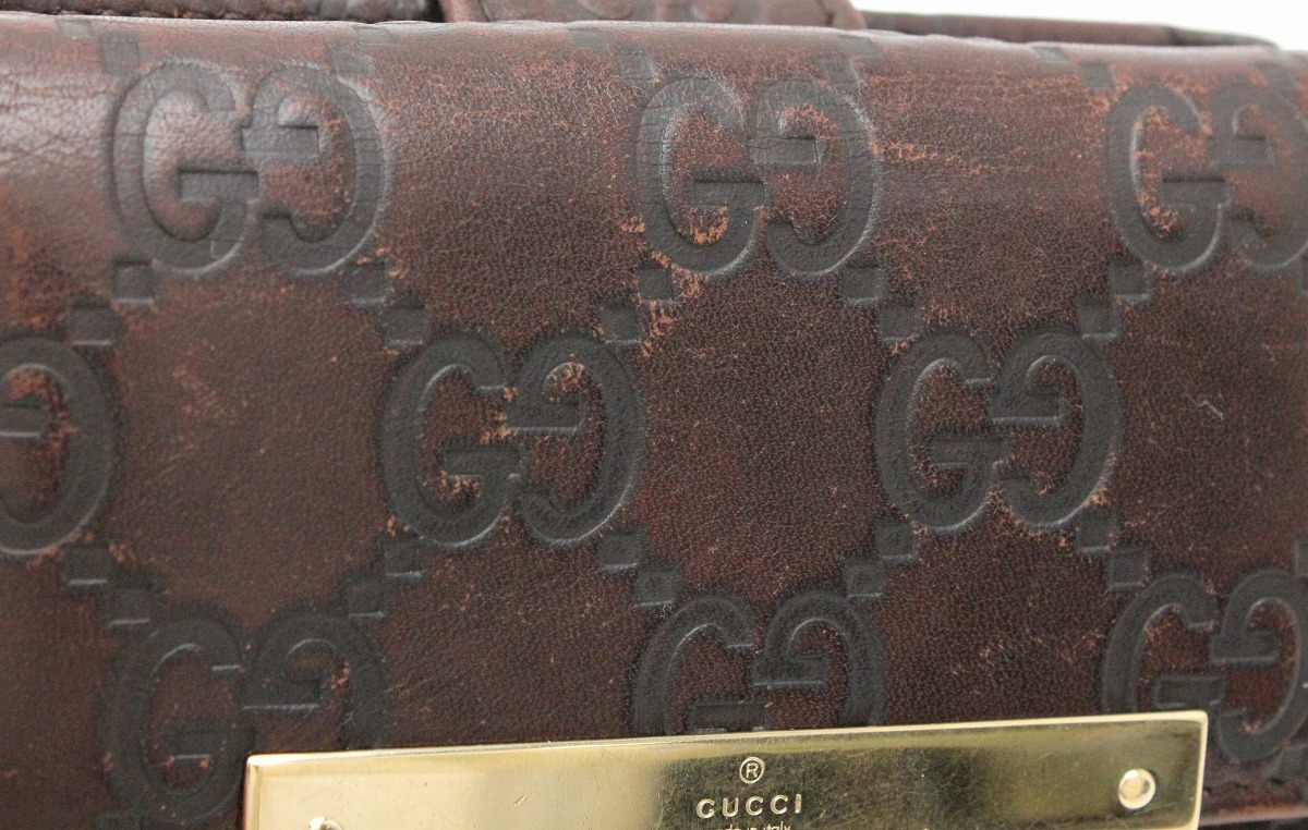 楽天市場】【財布】GUCCI グッチ GG シマ レザー 2つ折財布 ダブル