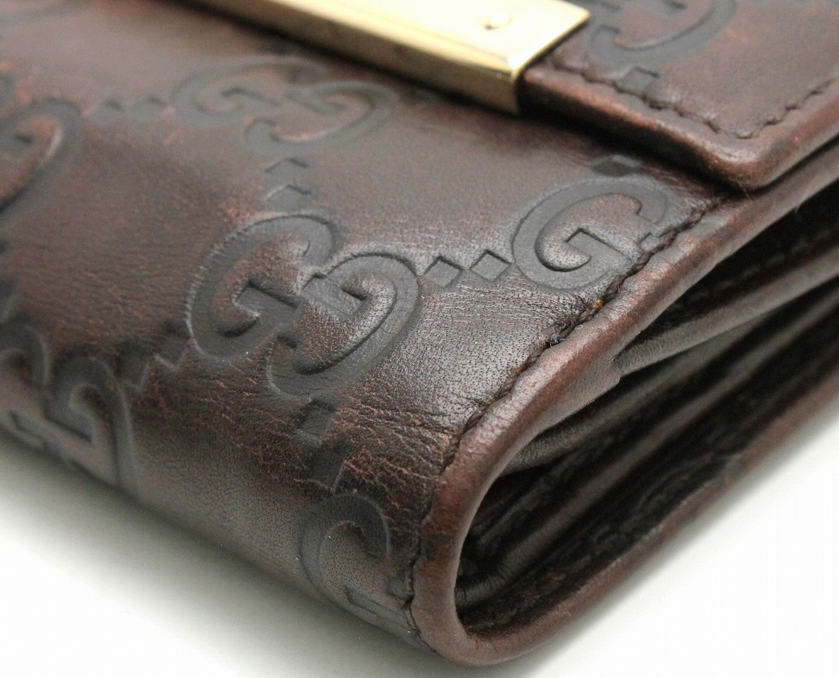 楽天市場】【財布】GUCCI グッチ GG シマ レザー 2つ折財布 ダブル