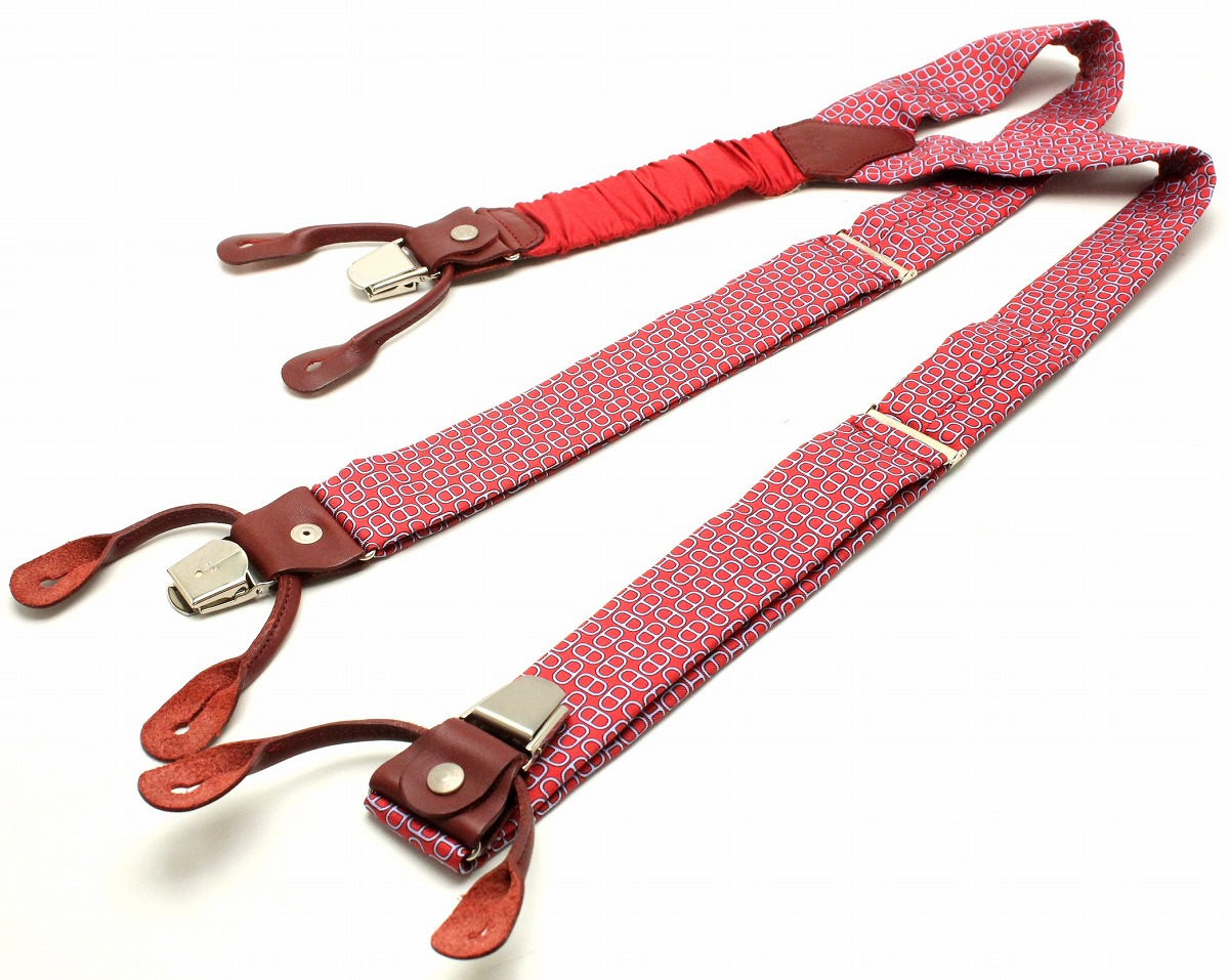 楽天市場】【アパレル】HERMES エルメス サスペンダー シルク100