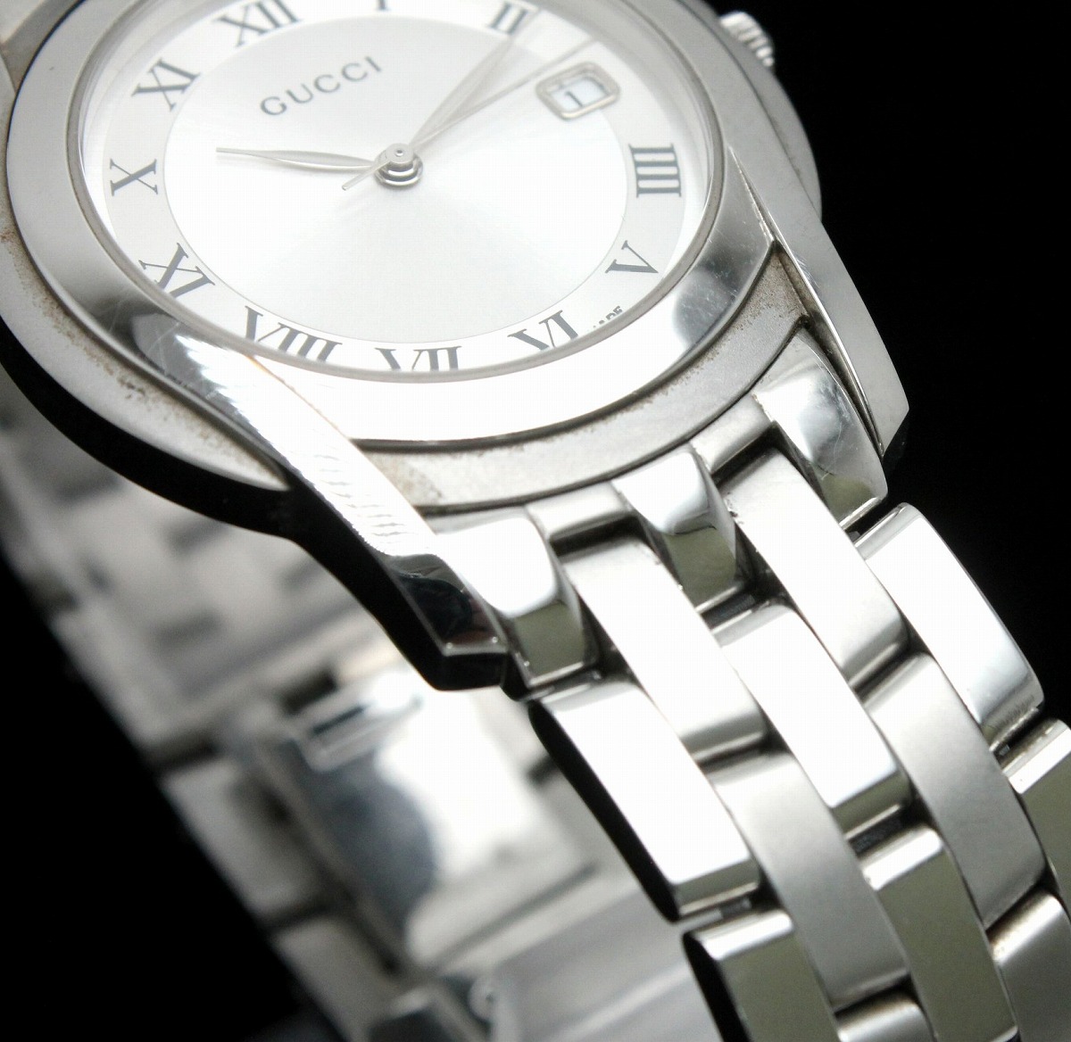 楽天市場】【ウォッチ】GUCCI グッチ シルバー文字盤 デイト メンズ QZ