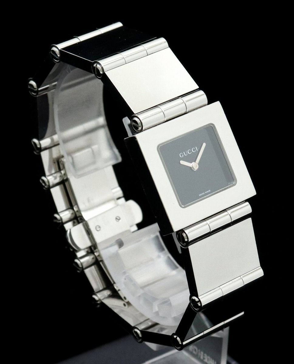 楽天市場】【ウォッチ】GUCCI グッチ スクエア シルバー文字盤