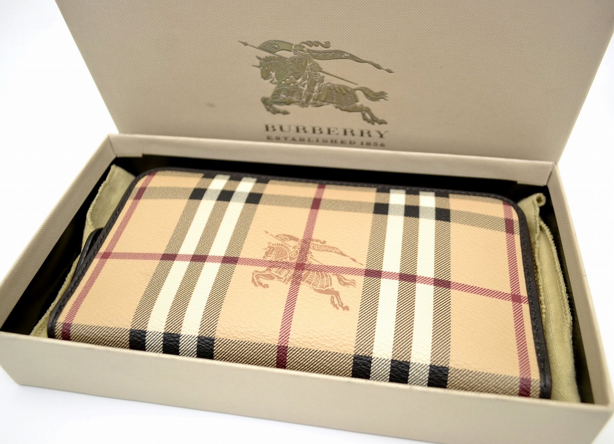 楽天市場】【財布】BURBERRY バーバリー ラウンドファスナー長財布