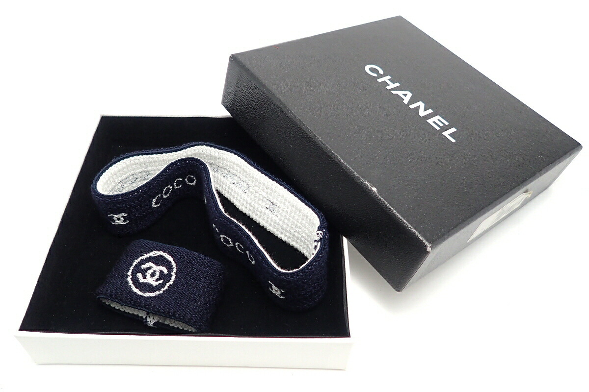 B2】石原様専用 CHANEL Coco シャネル ヘア・リストバンド 白｜B2