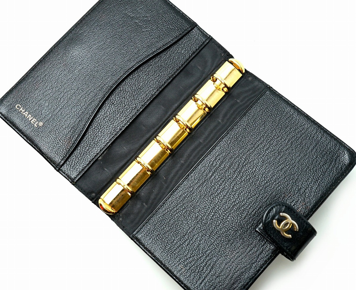 美品✨CHANEL 手帳カバー 名刺入れ 電話帳 ココマーク 黒 ギャラ付