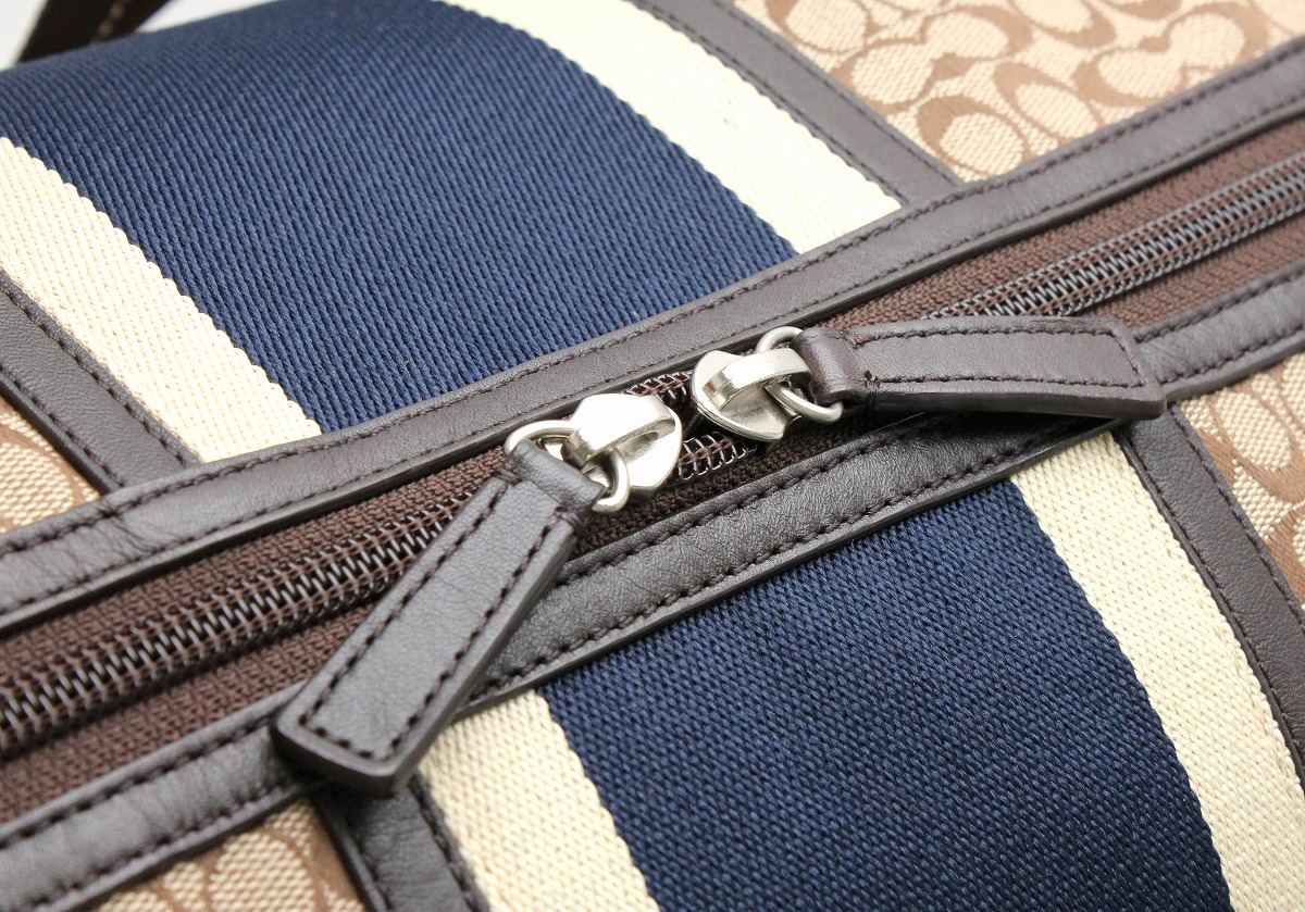 楽天市場】【バッグ】COACH コーチ ミニシグネチャー ストライプ