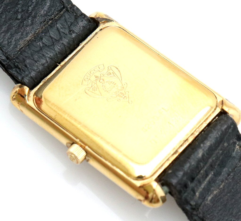 楽天市場】【ウォッチ】GUCCI グッチ ブラック文字盤 リザード革ベルト