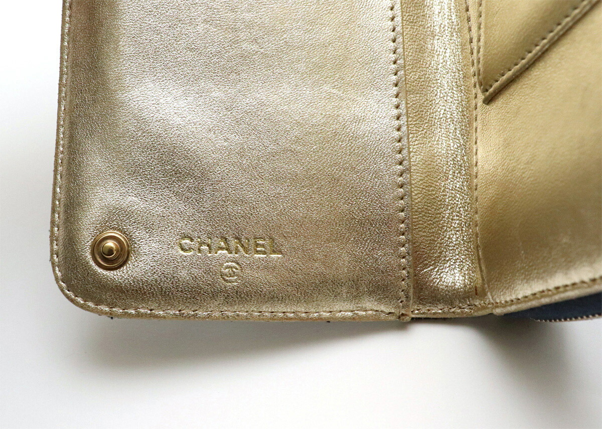 楽天市場】【財布】CHANEL シャネル スパークリングデニム ラウンド