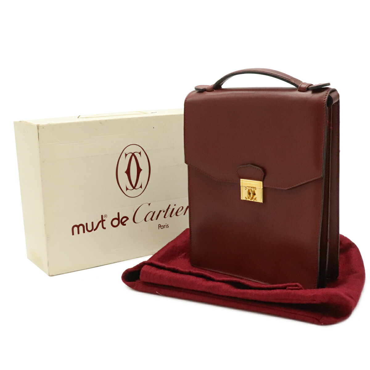 楽天市場】【バッグ】Cartier カルティエ マストライン スクエア