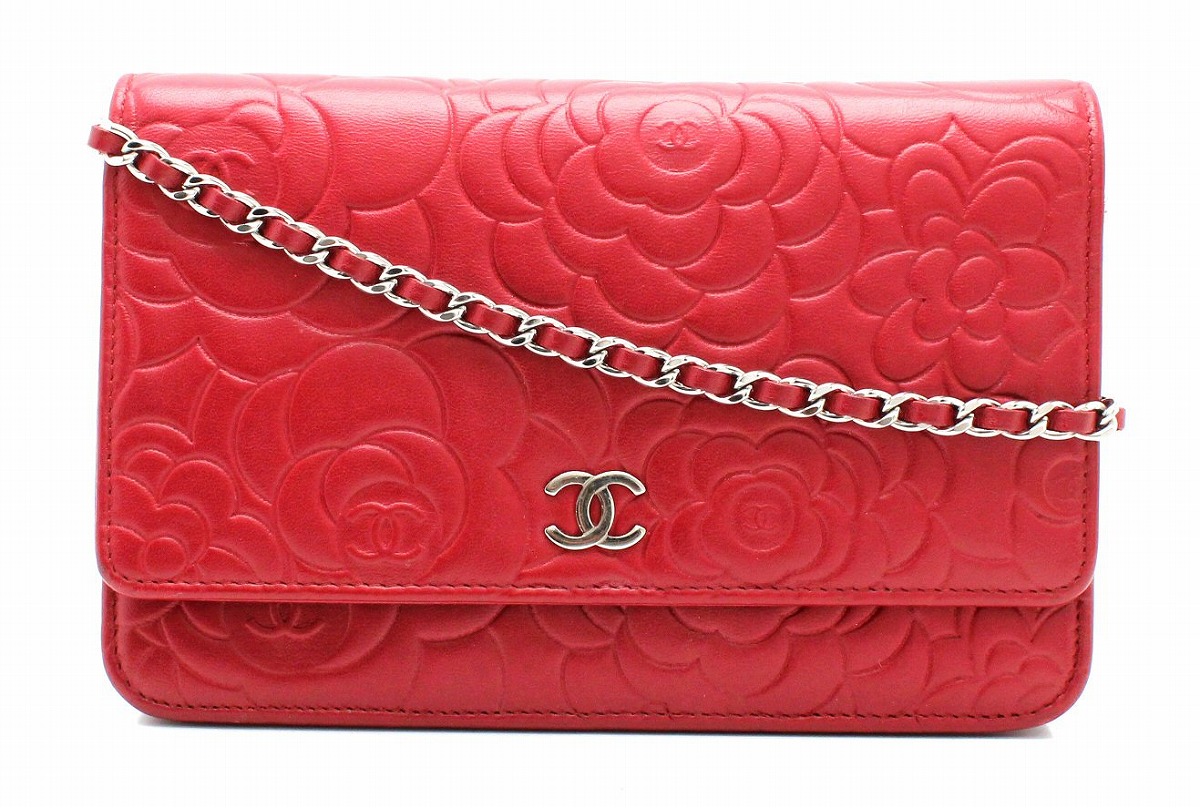 楽天市場】【財布】CHANEL シャネル カメリア チェーンウォレット
