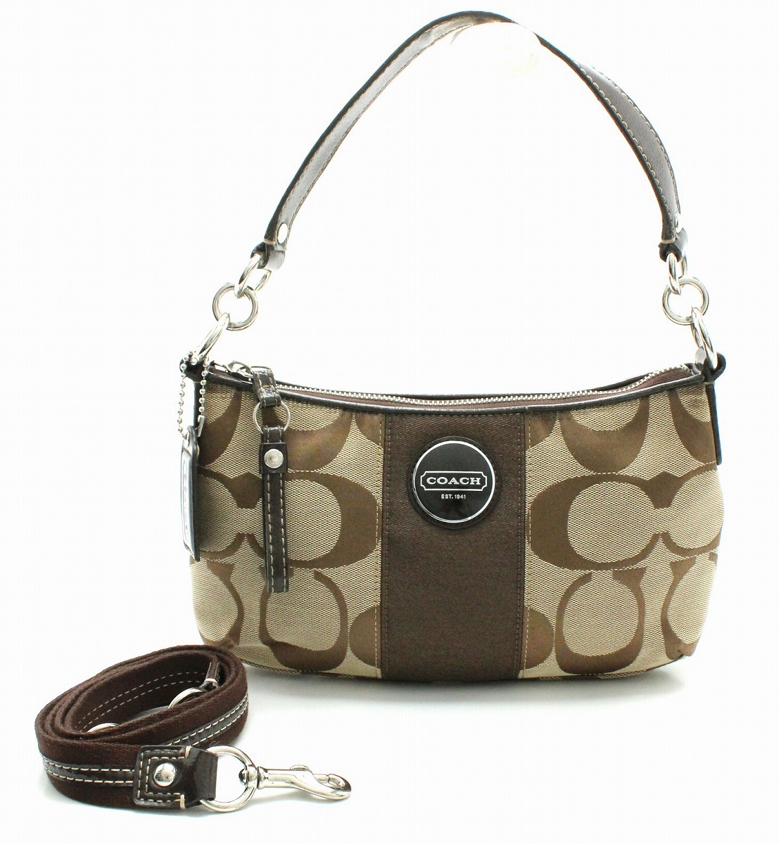 楽天市場】【バッグ】COACH コーチ シグネチャー ストライプデミクロス