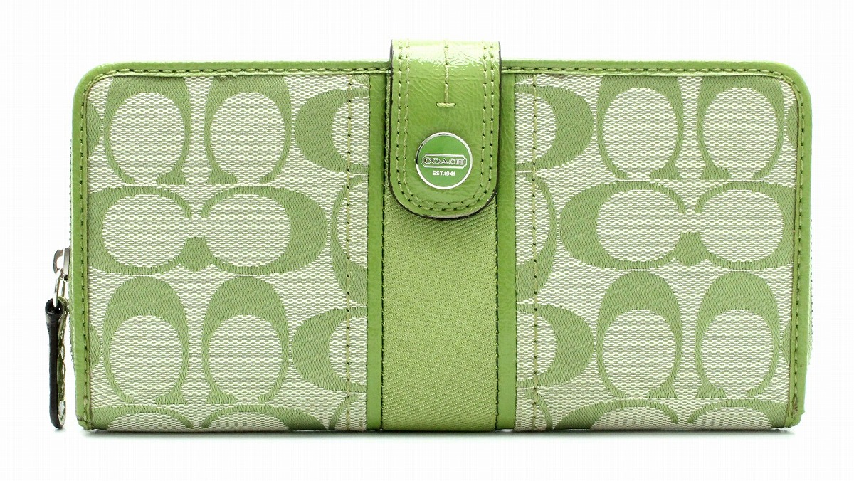 楽天市場】【財布】COACH コーチ シグネチャー 2つ折り長財布 ラウンド
