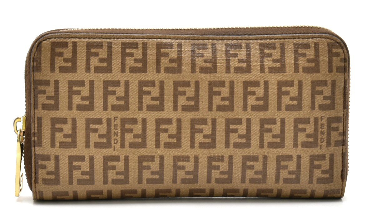 楽天市場】【財布】FENDI フェンディ ズッカ柄 ラウンドファスナー 長