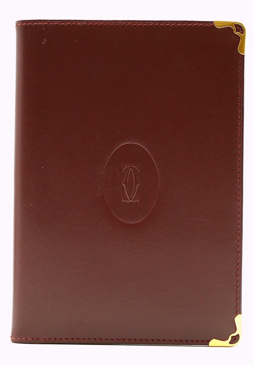 Cartier カルティエ手帳カバー 難あり ブルー 箱付き Cartier