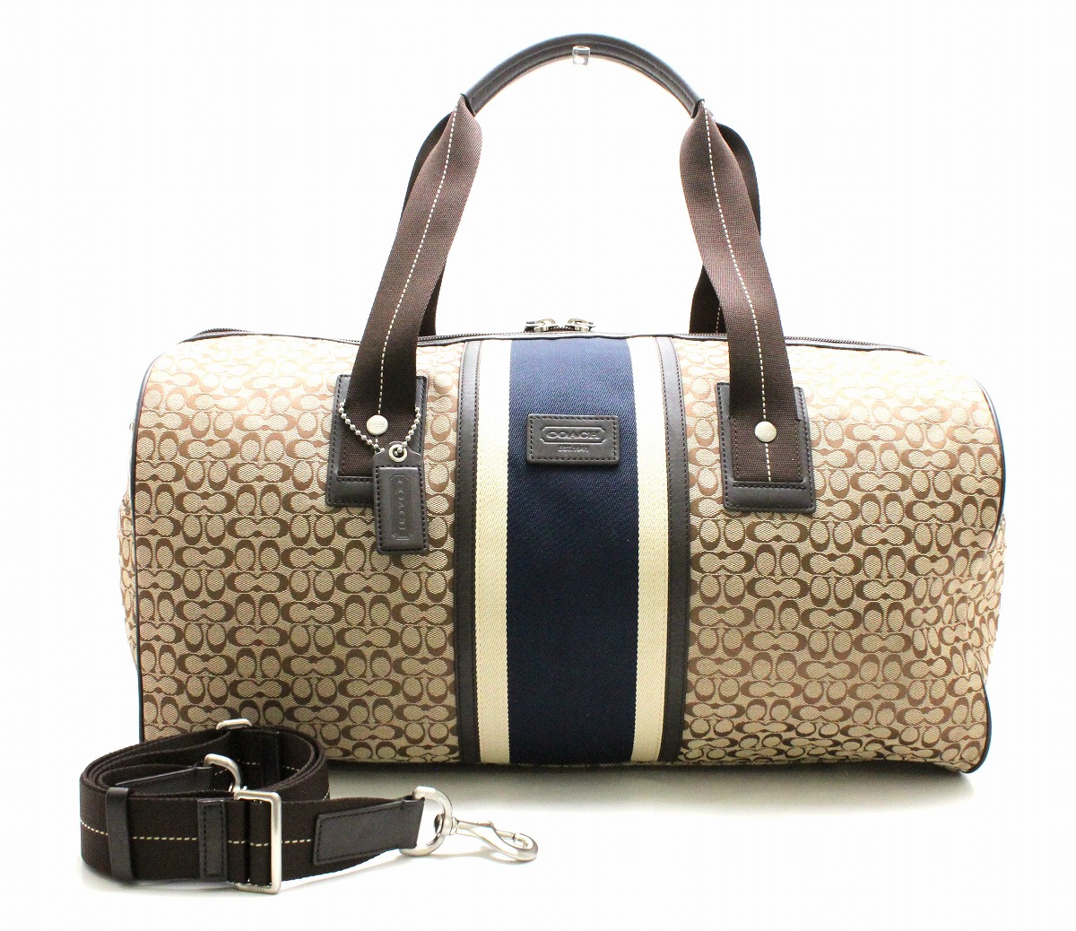 楽天市場】【バッグ】COACH コーチ ミニシグネチャー ストライプ