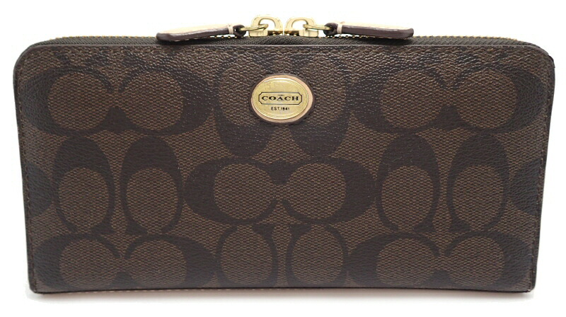 楽天市場】【財布】COACH コーチ シグネチャー ラウンドファスナー 長