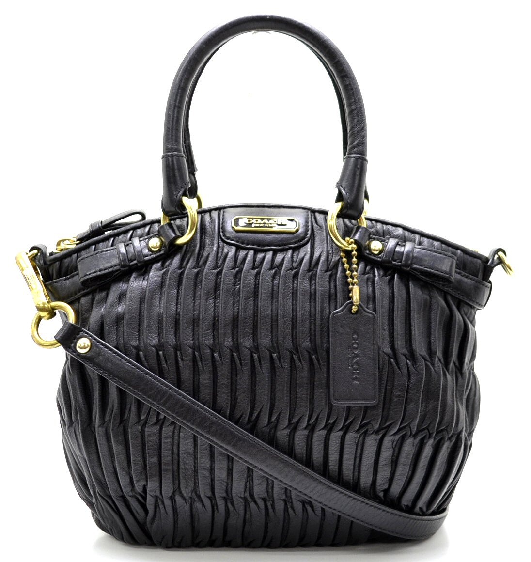 楽天市場】【バッグ】COACH コーチ マディソン ギャザード レザー