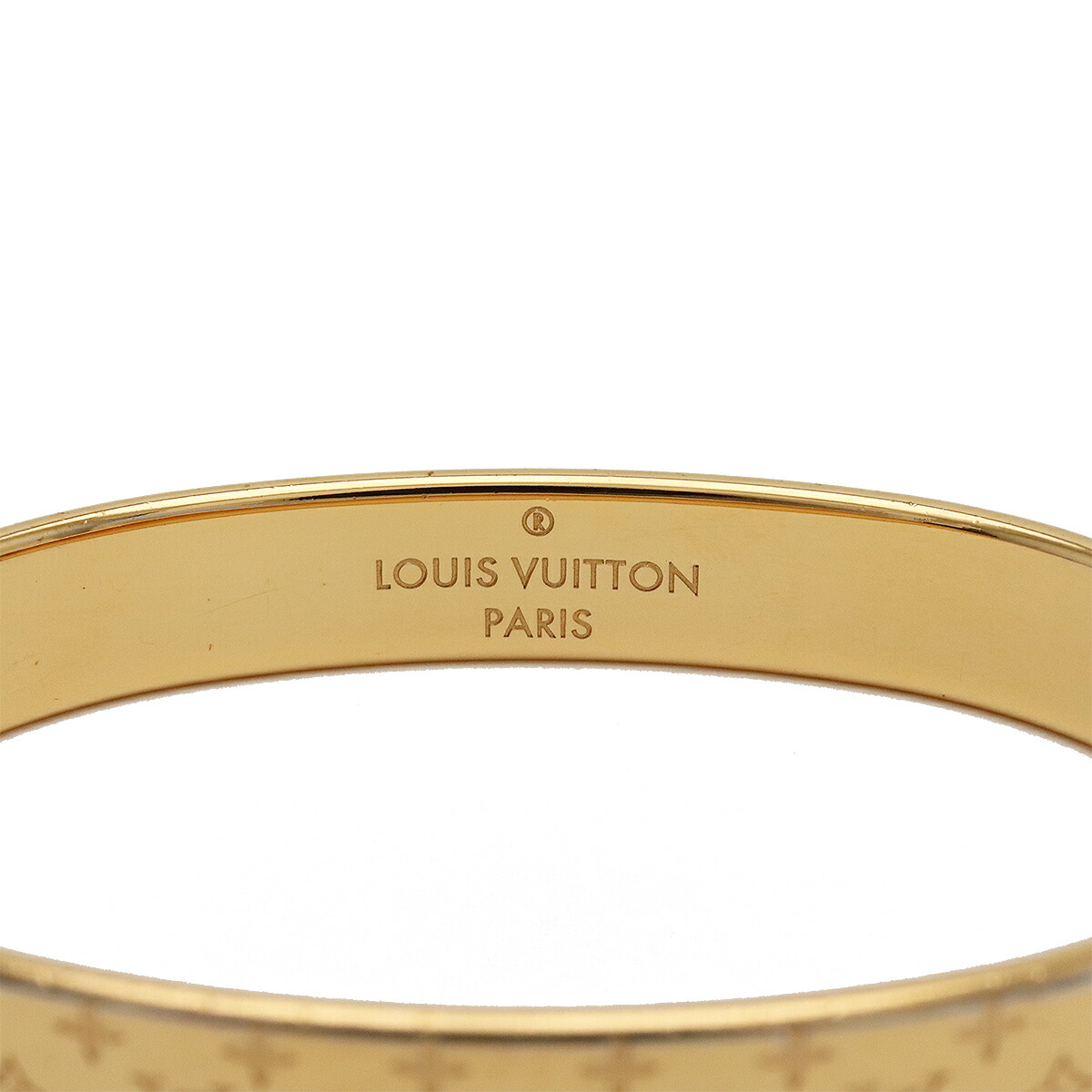 楽天市場】LOUIS VUITTON ルイ ヴィトン カフ ナノグラム バングル
