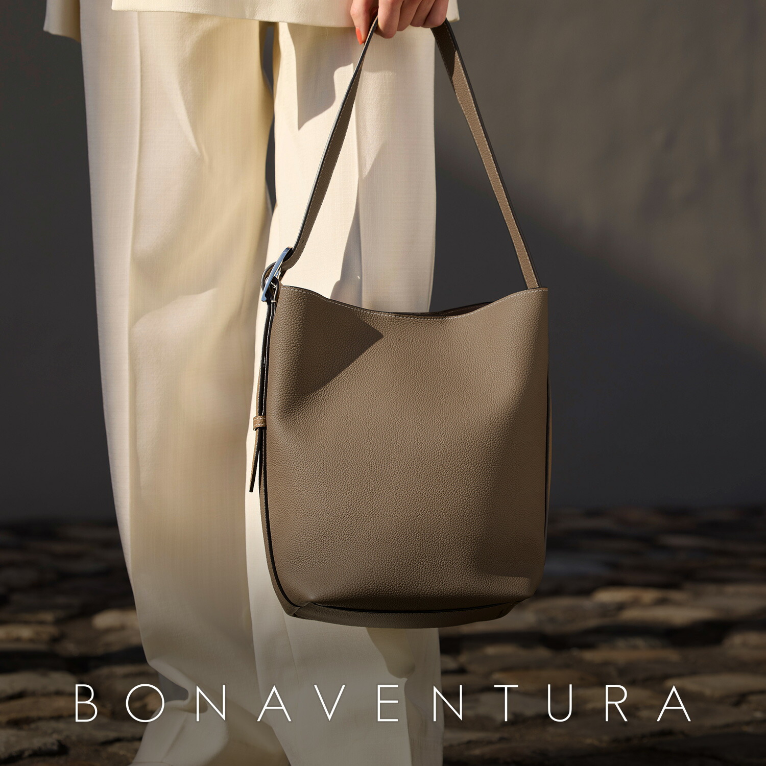 楽天市場】【公式】ミーナ バケットバッグ シュリンクレザー