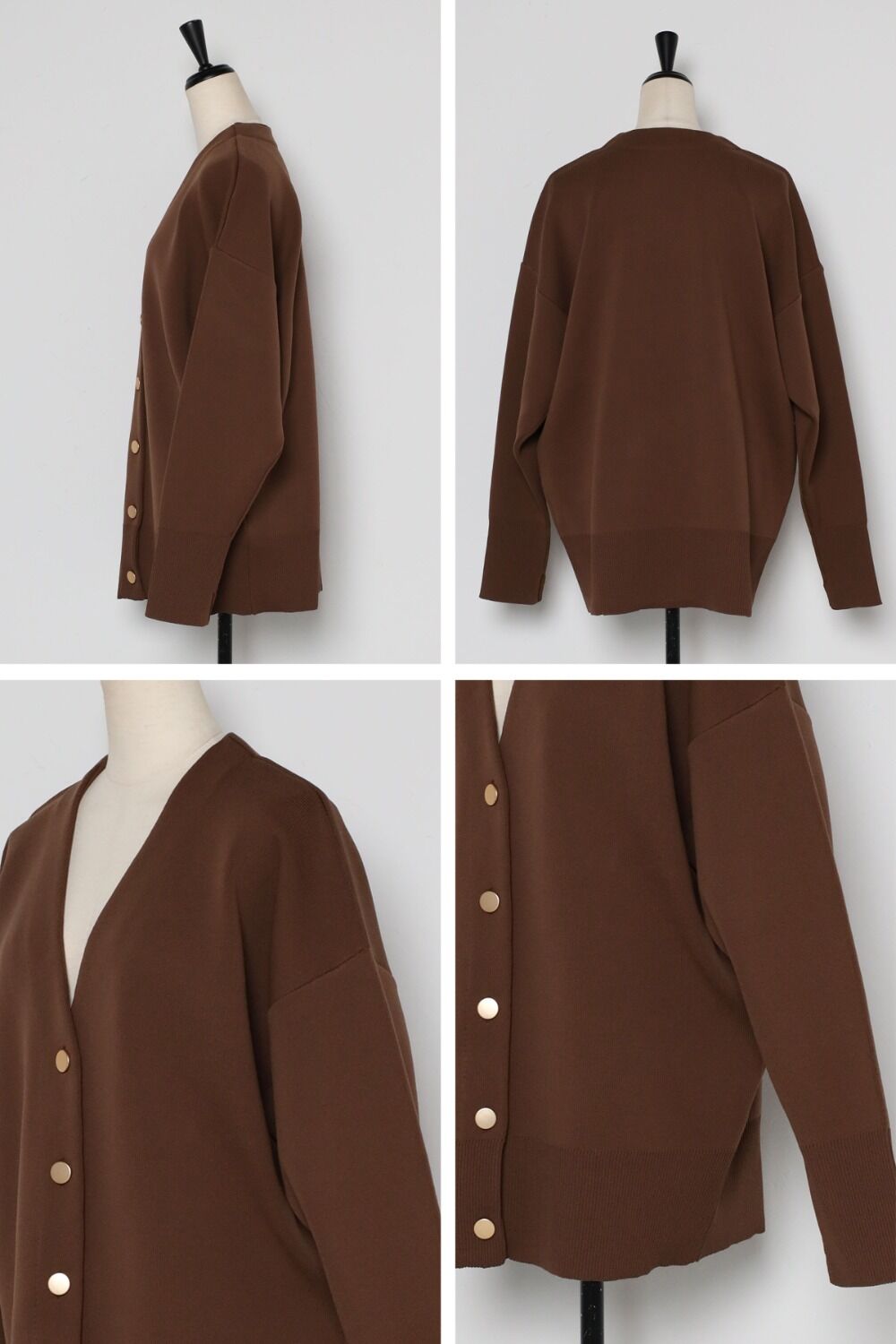 美品 トラディショナルウェザーウェア カーディガン 茶色 ゆったりめ