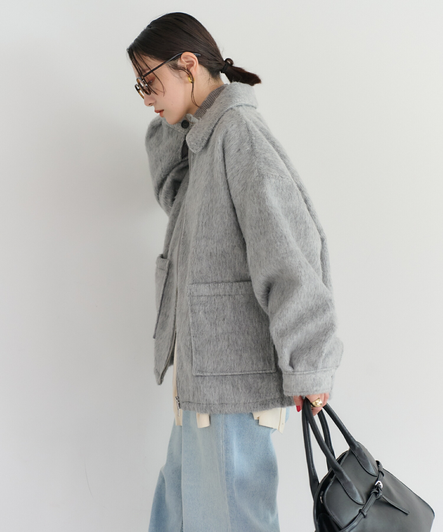 楽天市場】Wジップシャギーミドルブルゾン 88-003965 : BONJOUR SAGAN