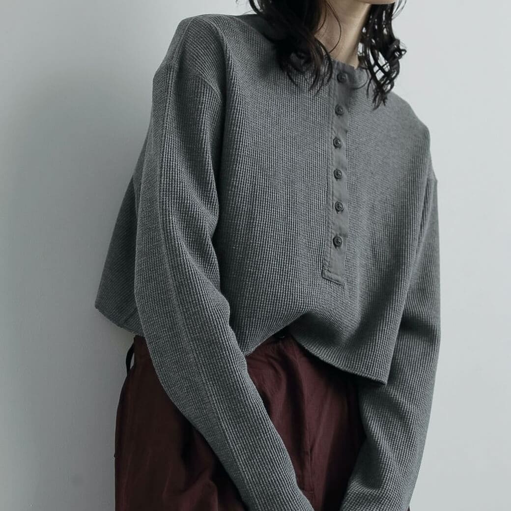 楽天市場】anuke アンヌーク ワッフル ヘンリー トップス レディース