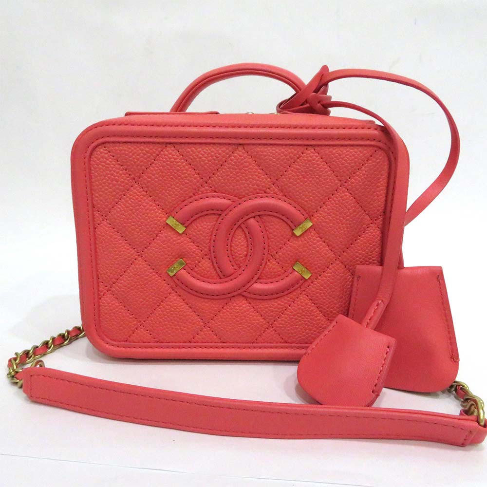 楽天市場】中古 美品 シャネル CCフィリグリー バニティバッグ 2WAY S