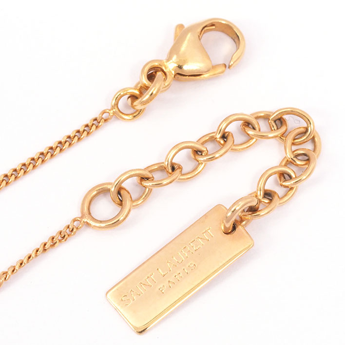 楽天市場】【返品OK】【美品】イヴ サンローラン YSL ロゴ チェーン