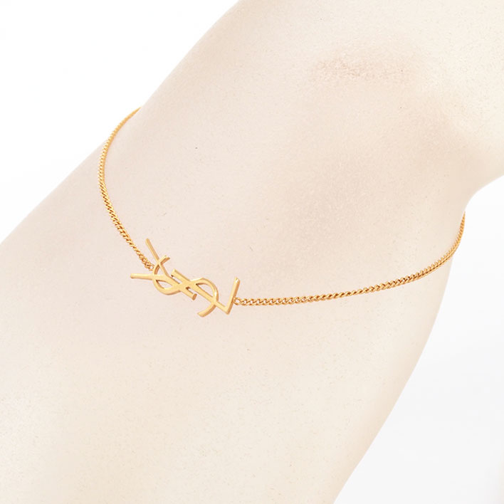 楽天市場】【返品OK】【美品】イヴ サンローラン YSL ロゴ チェーン