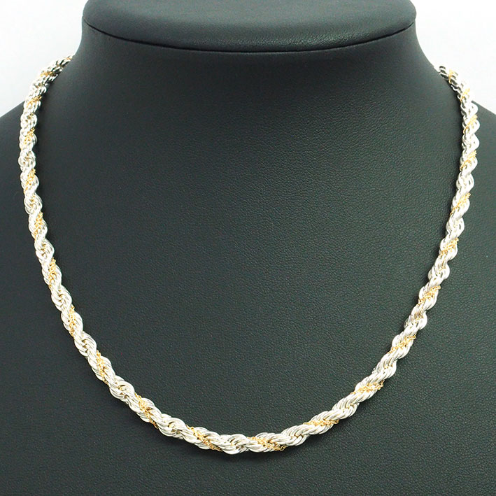 楽天市場】【返品OK】 ティファニー ロープチェーン コンビ シルバー