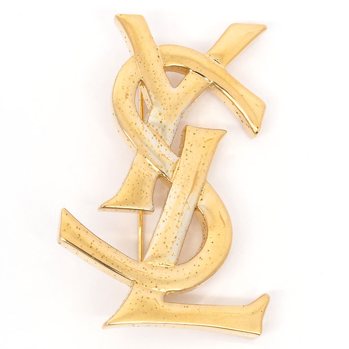 楽天市場】【返品OK】 イヴ サンローラン YSLロゴ ゴールドカラー 回転