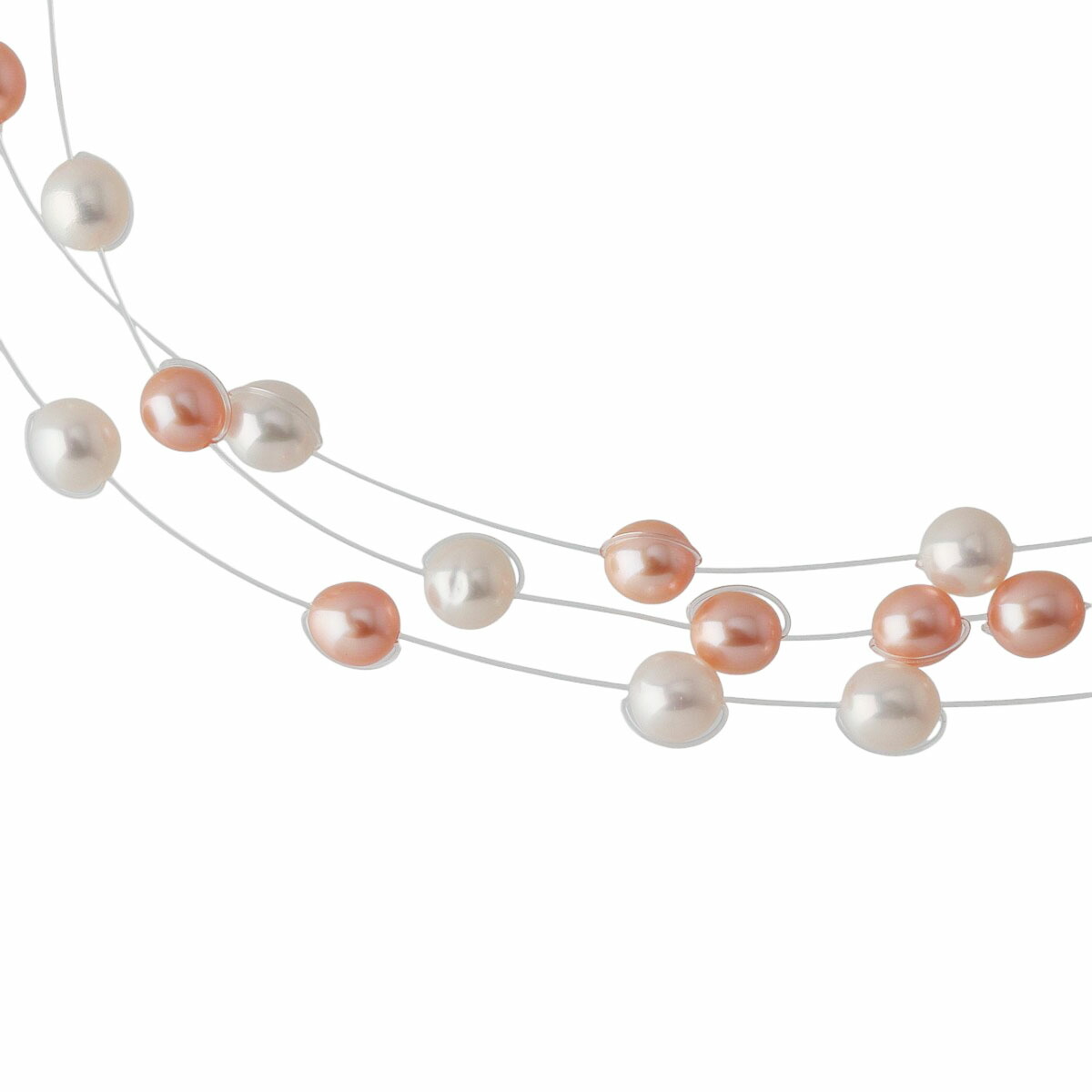 楽天市場】タサキ パール ネックレス ワイヤー 3連 約44cm シルバー