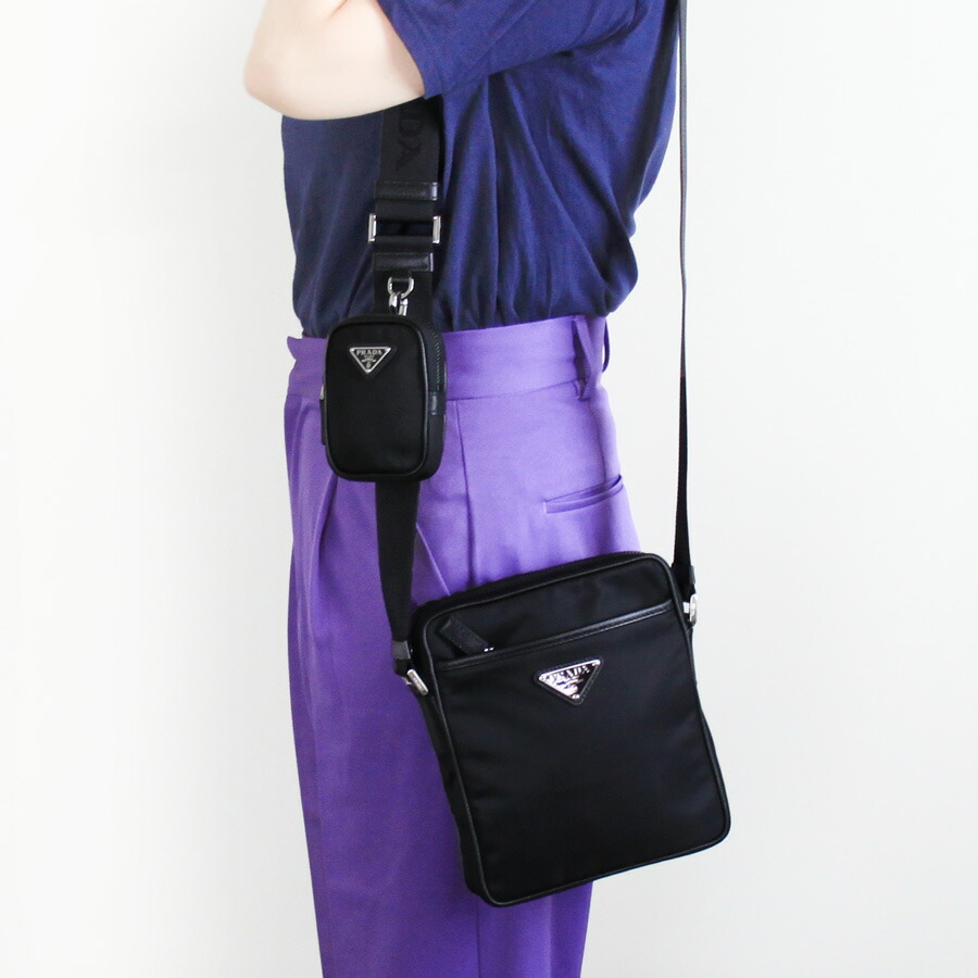 楽天市場】プラダ PRADA (2VH112 2DMH) Re-Nylon x サフィアーノレザー