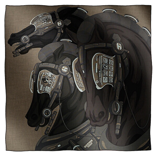 楽天市場】【新品】 エルメス スカーフ カレH 100 ホース リアリティ