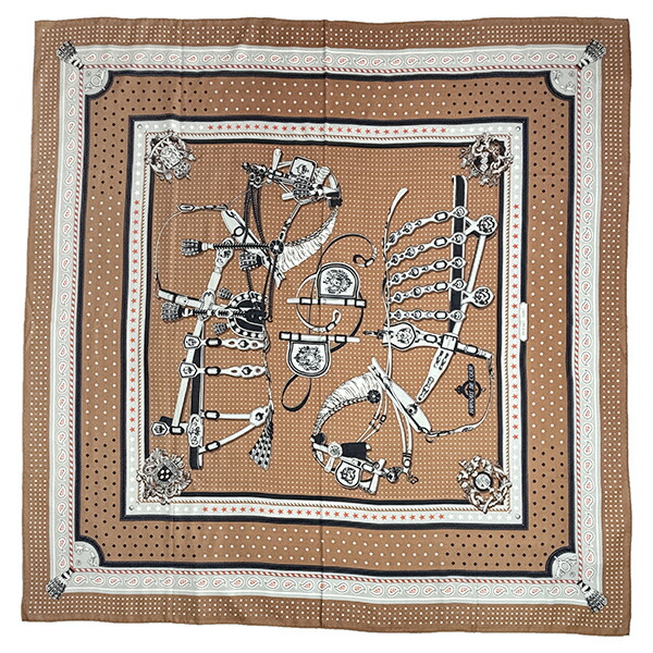 楽天市場】【未使用】 エルメス ショール カレ ジェアン 140 宮廷の