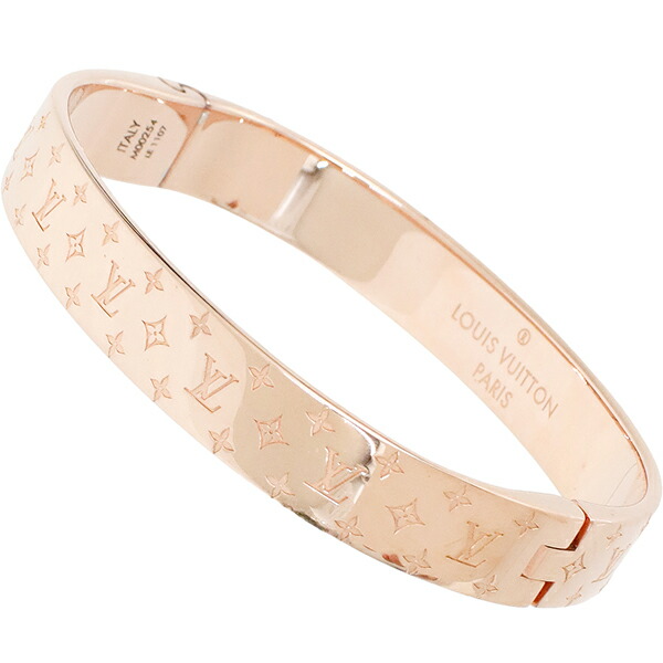 楽天市場】【美品】 ルイヴィトン ブレスレット カフ ナノグラム M