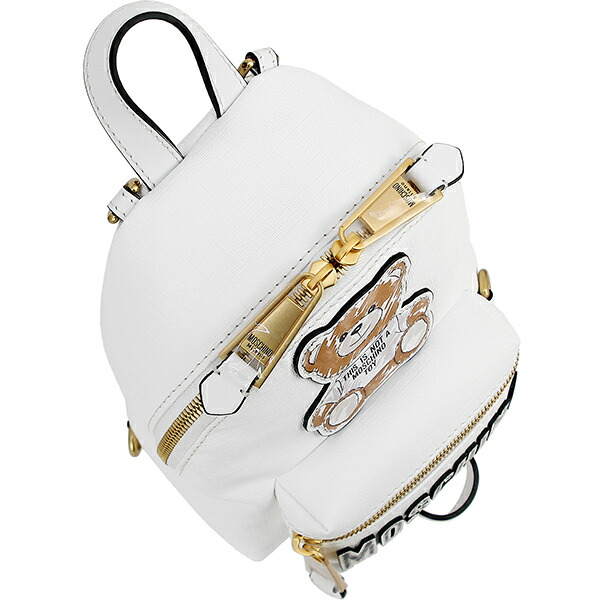 楽天市場】モスキーノ バックパック クマ レザー ホワイト 白 リュック
