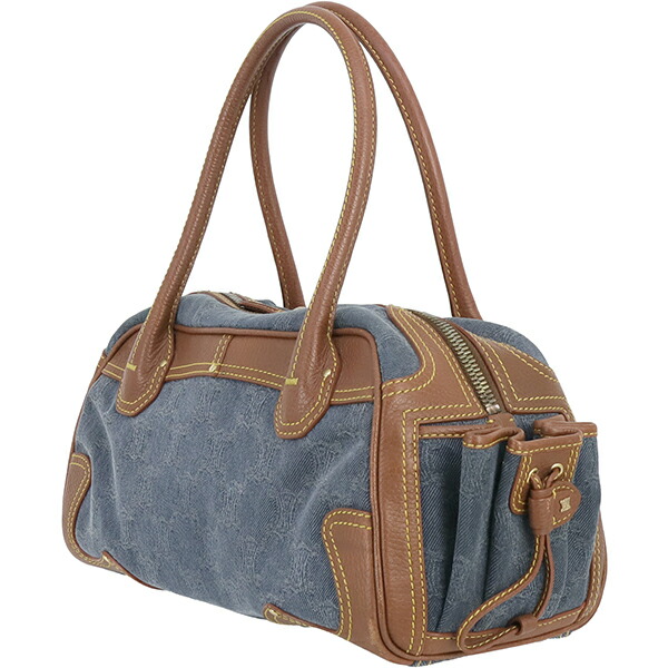 楽天市場】【中古】 セリーヌ ハンドバッグ マカダム デニム カーフ