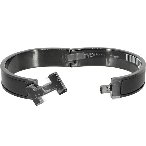 楽天市場】エルメス ブレスレット クリックHH ソーブラック 黒 メタル