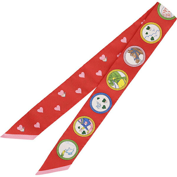 楽天市場】エルメス ツイリー スカーフ ティータイム シルク ルージュ