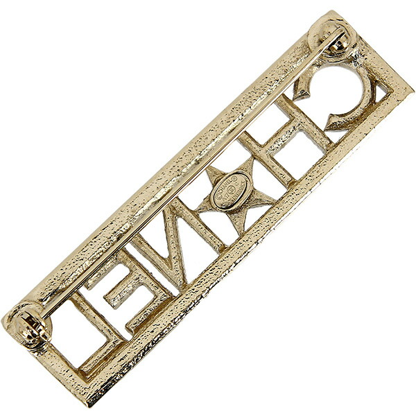 楽天市場】シャネル ブローチ CHANELロゴ シャンパンゴールド GP