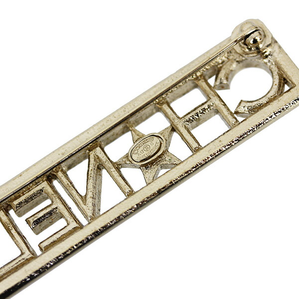 楽天市場】シャネル ブローチ CHANELロゴ シャンパンゴールド GP