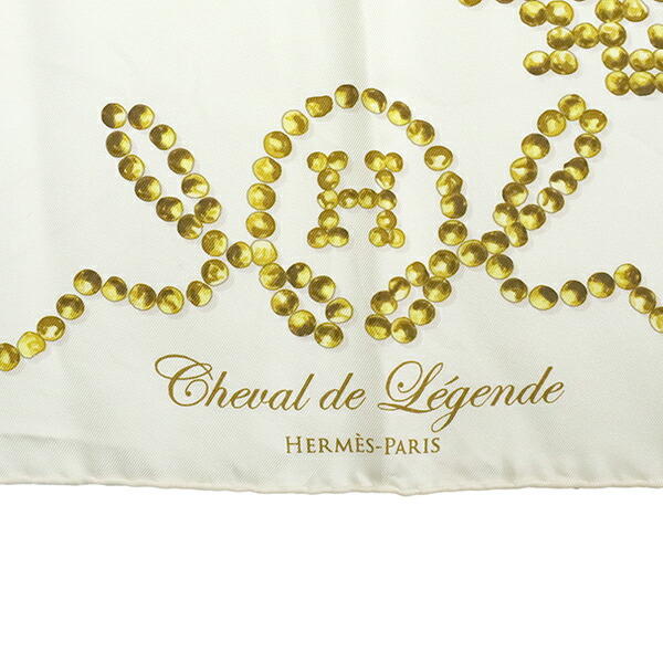 楽天市場】【超美品】 エルメス スカーフ カレ 90 伝説の馬 ホワイト