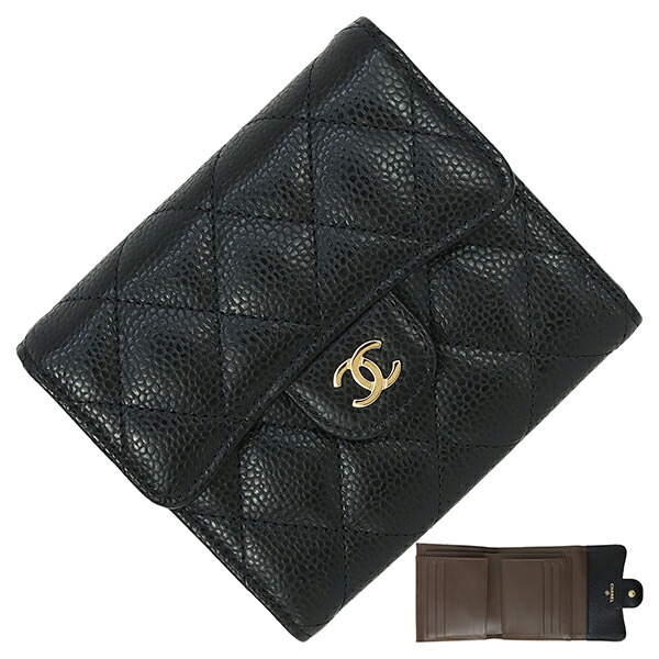 楽天市場】【新品】 シャネル 三つ折り財布 クラシック スモール