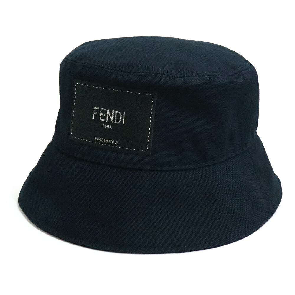 楽天市場】【中古】フェンディ FENDI ロゴ デニム バケット ハット