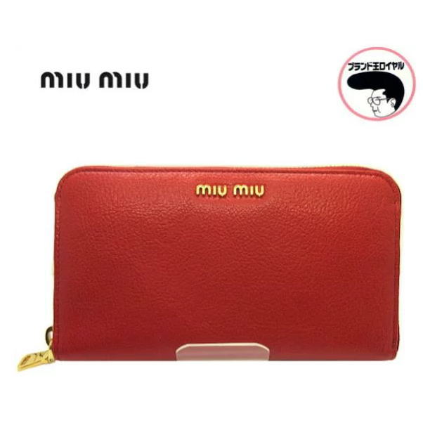 楽天市場】【中古】未使用 miumiu ミュウミュウ 長財布 ラウンド