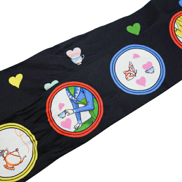 楽天市場】【中古】HERMES エルメス ツイリー ティータイム 黒 ハート