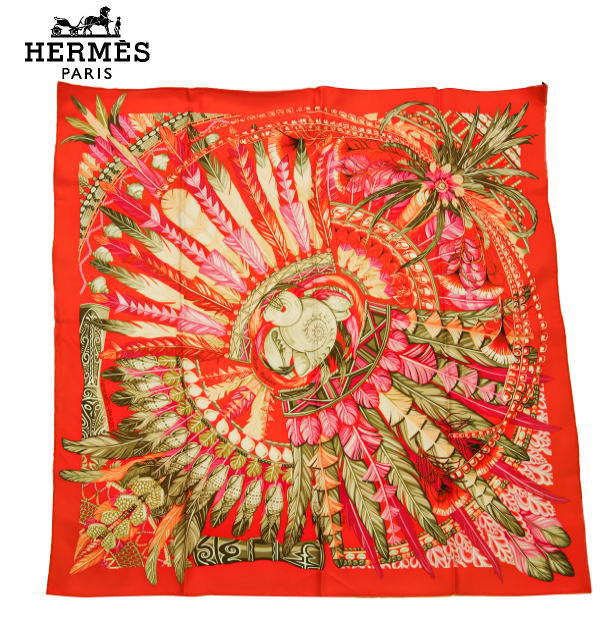 楽天市場】【中古】HERMES エルメス カレ90 Danse Pacifique ダンス