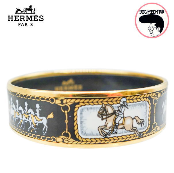 楽天市場】【中古】HERMES エルメス エマイユGM バングル ブラック